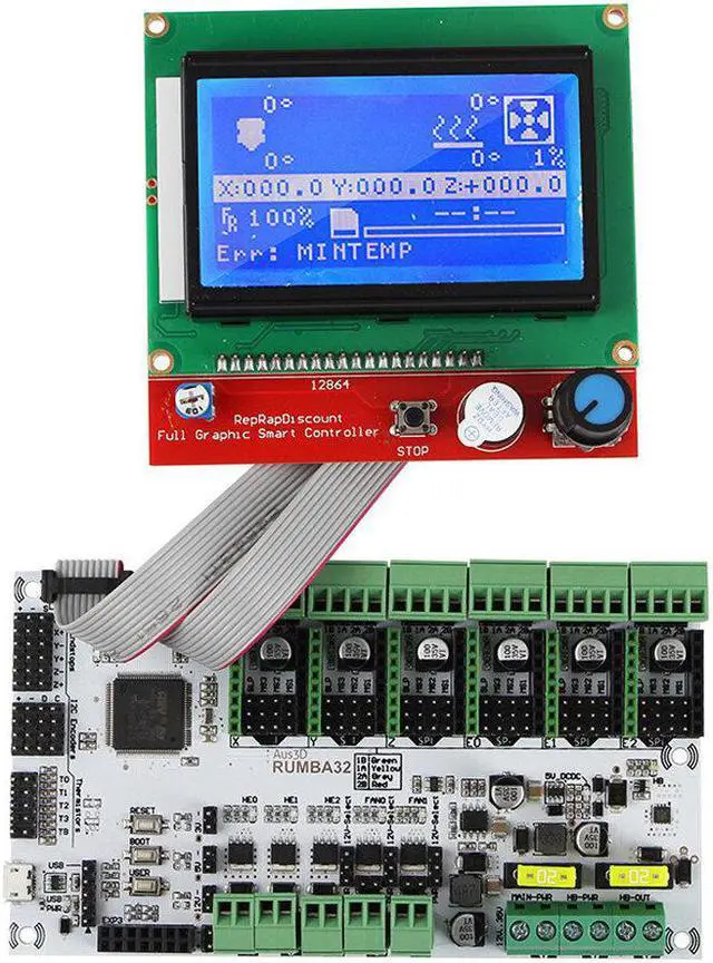 Alt view image 2 of 5 - Mainboard 32Bit 3D Printer Mainboard with 12864 LCD Display