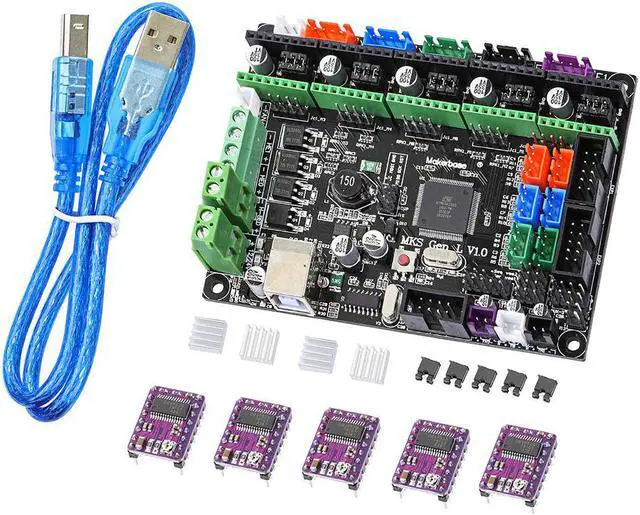 Main image of GEN-L V1.0 Integrated Controller Mainboard + 5pcs DRV8825 Stepper Motor Driver Kit Compatible Ramps1.4 1.6/Mega2560 R3 For 3D Printer