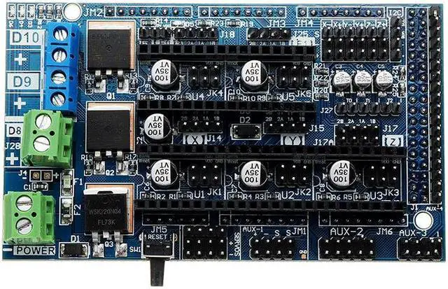 Alt view image 4 of 5 - Upgrade Ramps 1.6 Board Base on Ramps 1.5 4-Layer PCB Control Panel Mainboard with 5Pcs DRV8825 Driver for 3D Printer