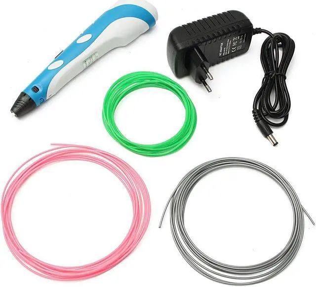 Alt view image 3 of 5 - 3D Printing Drawing Pen + 3x ABS Filament + EU Plug Power Adapter Kit