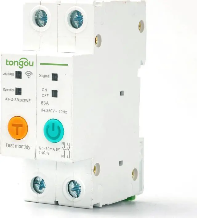 Main image of 2P 63A DIN Rail WIFI Circuit Breaker Smart Switch Remote Control by Ewelink APP for Smart Home 63A with Leakage Protection