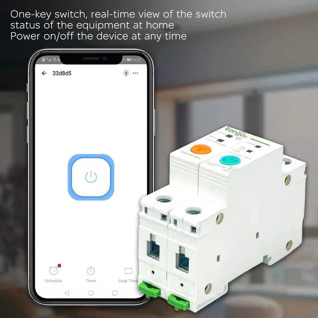 Alt view image 2 of 3 - 2P 63A DIN Rail WIFI Circuit Breaker Smart Switch Remote Control by Ewelink APP for Smart Home 63A with Leakage Protection