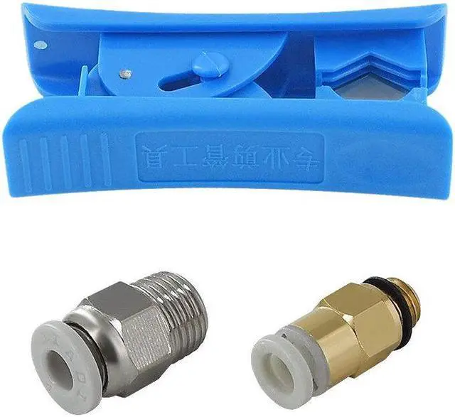 Alt view image 5 of 5 - TWOCapricorn PTFE Tube 1m Kit with M6 M10 Pneumatic andCutter for 3D Printer