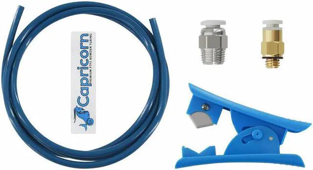 Main image of TWOCapricorn PTFE Tube 1m Kit with M6 M10 Pneumatic andCutter for 3D Printer