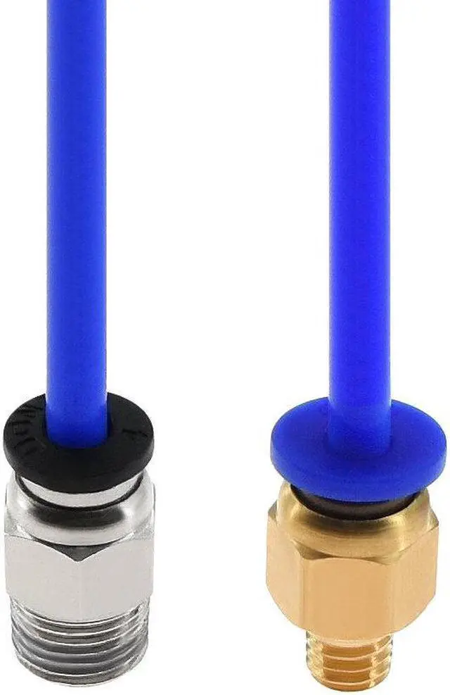 Alt view image 3 of 4 - TWO3PCS 1Meters Blue PTFE Tube + 3 PC4-M6 Pneumatic Connector + 3 PC4-M10 Connectors for 3D Printer 1.75mm Filament