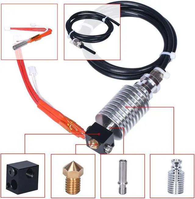 Alt view image 3 of 5 - Upgrade 12V/24V Bowden Extruder V5 J-head Hotend I3 Mega Hotend All Kits 3D Printer Parts ForMega I3/Chiron vs V6 Hotend