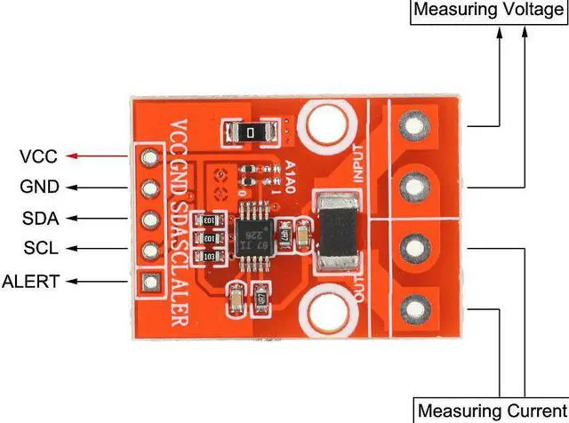 Alt view image 2 of 5 - INA226 Voltage Current Power Monitor Sensor Module I2C IIC Interface -20A - 20A 0-36V Testing Range 16 Bit Resolution