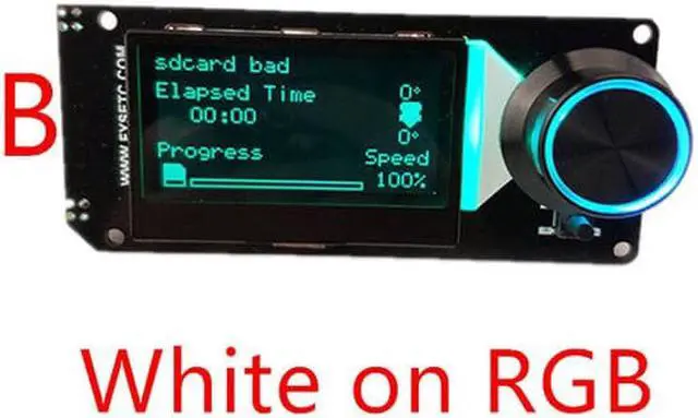 Alt view image 2 of 5 - Mini 12864 RGB Backlight LCD Display Screen forHornet 3D Printer Part Support Marlin With  Card Slot for SKR Voron 2.4 Mainboard