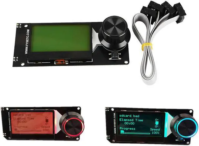 Alt view image 3 of 5 - Mini 12864 RGB Backlight LCD Display Screen forHornet 3D Printer Part Support Marlin With  Card Slot for SKR Voron 2.4 Mainboard