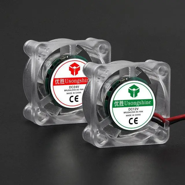 Alt view image 5 of 5 - 24V 2510 3010 4010 Cooling Fan LED Light Cooler Fan Luminous Hydraulic Bearing Fan Mini Radiator for 3D Printer