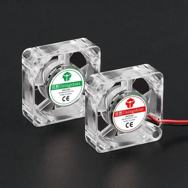 Alt view image 2 of 5 - 24V 2510 3010 4010 Cooling Fan LED Light Cooler Fan Luminous Hydraulic Bearing Fan Mini Radiator for 3D Printer