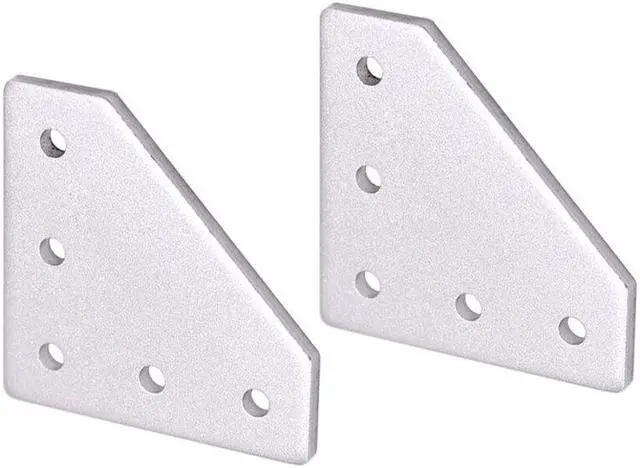 Alt view image 4 of 5 - 1Pcs CNC 5 holes 90 degree Joint Board Plate Corner Angle Bracket Connection Strip for 2020 Aluminum Profile