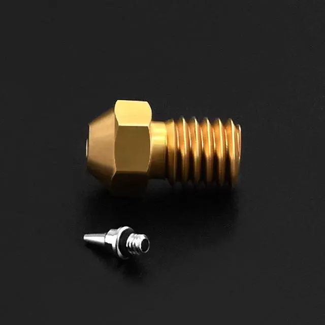Alt view image 2 of 5 - TWO1Pcs M6 Thread Brass Nozzle Adapter Set 0.2/0.3/0.4/0.5mm Tip 1.75mm filament for 3D Printer