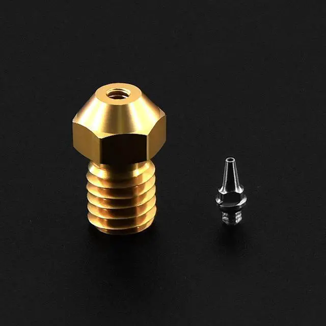 Alt view image 3 of 5 - TWO1Pcs M6 Thread Brass Nozzle Adapter Set 0.2/0.3/0.4/0.5mm Tip 1.75mm filament for 3D Printer