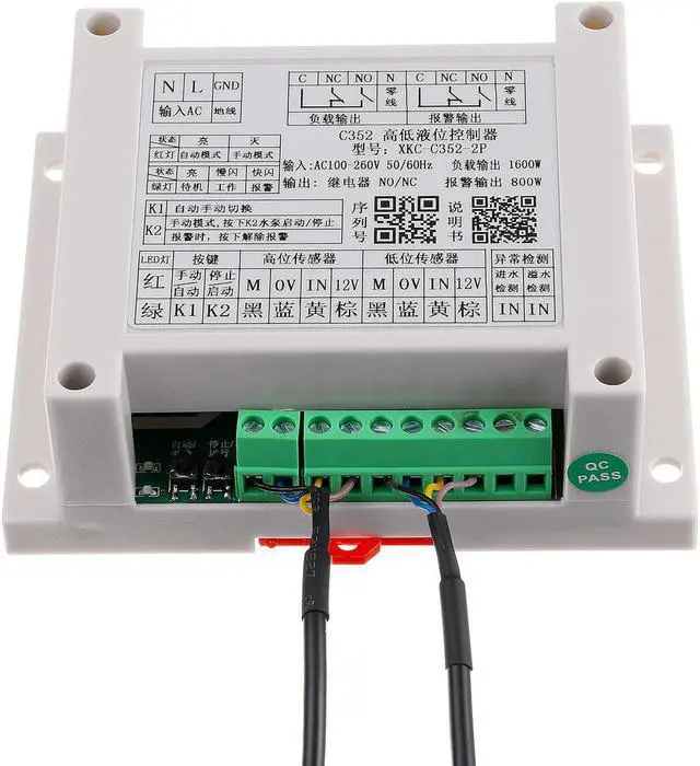 Alt view image 4 of 5 - XKC-C352-2PAutomatic Control High and Low Liquid Level Sensor Intelligent Controller Non-contact Sensor Module Detection Tool