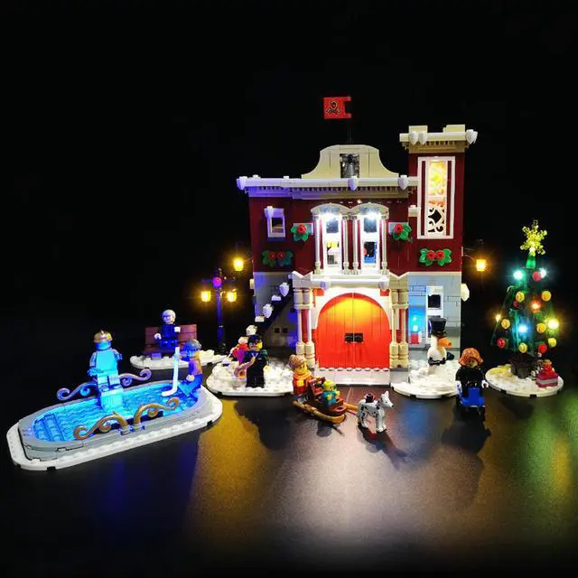 Alt view image 4 of 5 - DIY LED Light Lighting Kit ONLY For LEGO 10263 Winter Village Fire Station Building