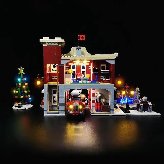 Alt view image 5 of 5 - DIY LED Light Lighting Kit ONLY For LEGO 10263 Winter Village Fire Station Building