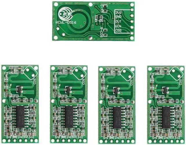 Alt view image 3 of 5 - 5pcs RCWL-0516 4-28V 3mA Microwave Radar Sensor Human Body Induction Switch Module Prober