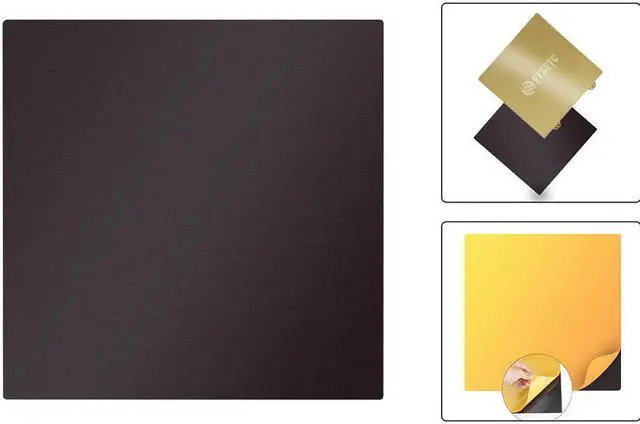 Alt view image 2 of 5 - 355*355mm Golden Profiled Steel Plate + MagneticSticker B-Side + High Temperature Resistant PEI Set Kit