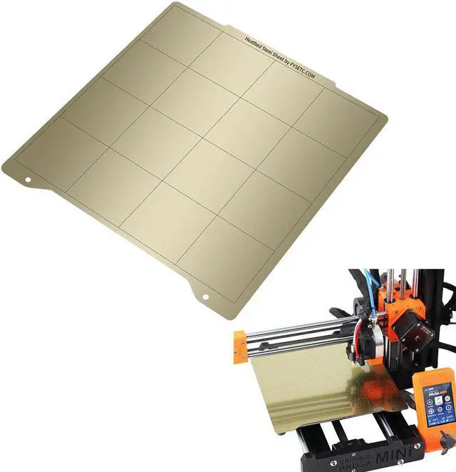 Main image of 196.3 * 145.5 * 190mm Spring Steel Plate + PEi Kit Prusa Mini Hotbed Platform Spring Steel Plate for 3D Printer Accessories