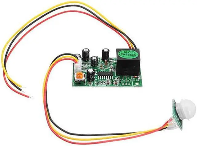 Alt view image 3 of 5 - 3pcs DC 12V 50uA 3-Wire Human Body Induction PIR IR Pyroelectric Infrared Sensor Module Relay Control Output Sensing Distance 3-5m Load Capacity 100W High Level / Low Level