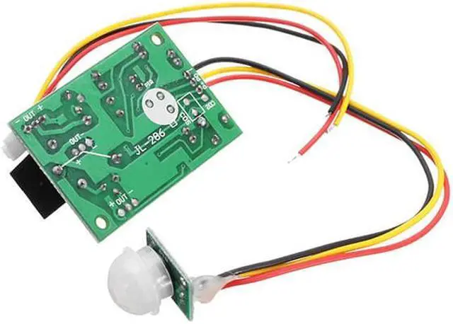 Alt view image 4 of 5 - 3pcs DC 12V 50uA 3-Wire Human Body Induction PIR IR Pyroelectric Infrared Sensor Module Relay Control Output Sensing Distance 3-5m Load Capacity 100W High Level / Low Level