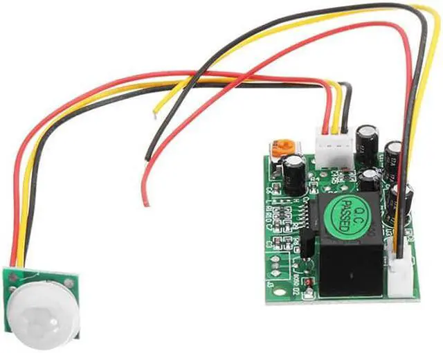 Alt view image 2 of 5 - 3pcs DC 12V 50uA 3-Wire Human Body Induction PIR IR Pyroelectric Infrared Sensor Module Relay Control Output Sensing Distance 3-5m Load Capacity 100W High Level / Low Level