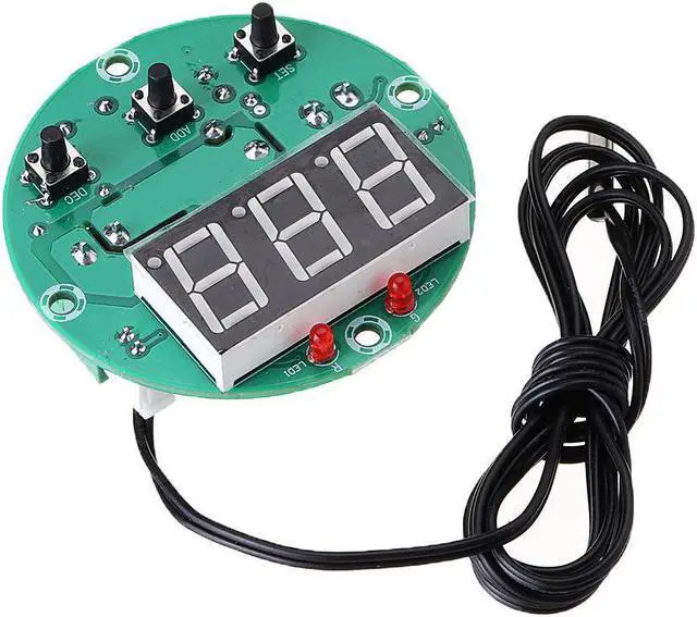 Alt view image 3 of 5 - XH-W1818 High Precision Microcomputer Temperature Controller Circular Digital Display Embedded Thermostat