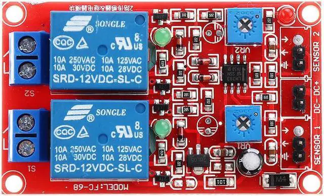 Alt view image 4 of 5 - 2 Channel Flame Sensor Relay Module Alarm Flame Flare Detection Module 12V DC