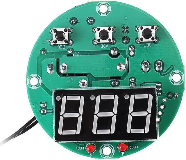 Alt view image 4 of 5 - XH-W1818 High Precision Microcomputer Temperature Controller Circular Digital Display Embedded Thermostat