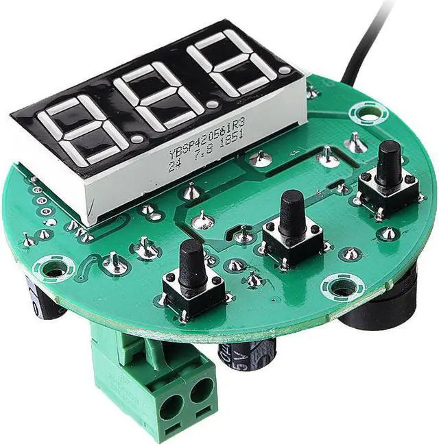 Alt view image 5 of 5 - XH-W1818 High Precision Microcomputer Temperature Controller Circular Digital Display Embedded Thermostat