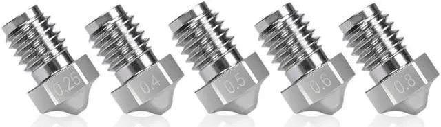 Alt view image 2 of 5 - 0.25/0.4/0.5/0.6/0.8MM Phaetus V6 Nozzle for Copper Plating V6 Hotend Extruder 1.75MM Filament Suit Prusa I3 MK3 3D Printer