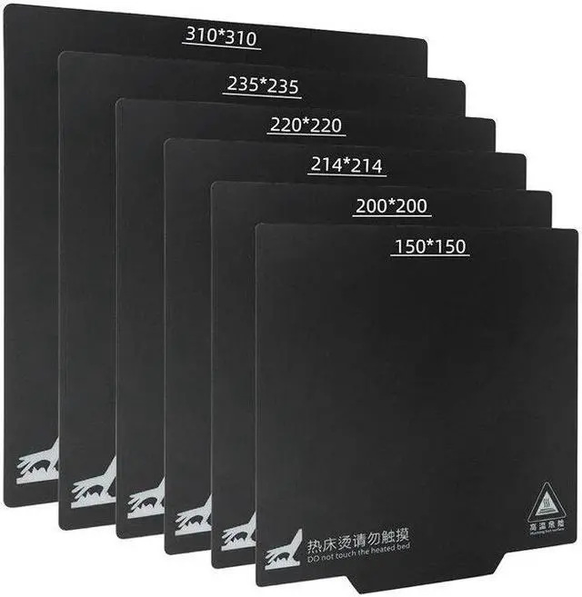Main image of Square 150/200/214/220/235/310mm 2Pcs A-side + 1Pcs B-side Hotbed Magnetic Sticker Flexible Platform Sticker Film for 3D Printer