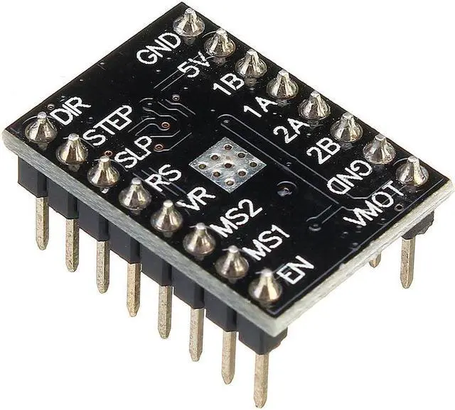 Alt view image 5 of 5 - Stepper Motor Driver Module 4-Layer with Cooling Fin+Black Heatsink for 3D Printer Extruder