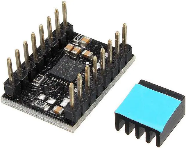 Alt view image 2 of 5 - Stepper Motor Driver Module 4-Layer with Cooling Fin+Black Heatsink for 3D Printer Extruder