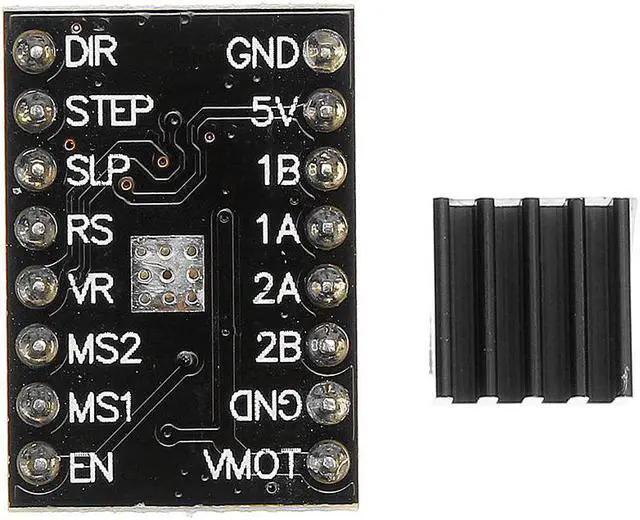 Alt view image 3 of 5 - Stepper Motor Driver Module 4-Layer with Cooling Fin+Black Heatsink for 3D Printer Extruder