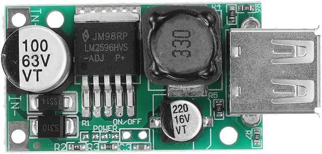 Alt view image 2 of 5 - HW-731 LM2596HV DC-DC 12V-48V to 5V Electric Vehicle Battery Step-down Module USB Mobile Phone Charging Board