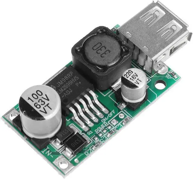 Alt view image 4 of 5 - HW-731 LM2596HV DC-DC 12V-48V to 5V Electric Vehicle Battery Step-down Module USB Mobile Phone Charging Board