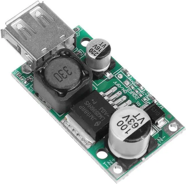 Alt view image 5 of 5 - HW-731 LM2596HV DC-DC 12V-48V to 5V Electric Vehicle Battery Step-down Module USB Mobile Phone Charging Board