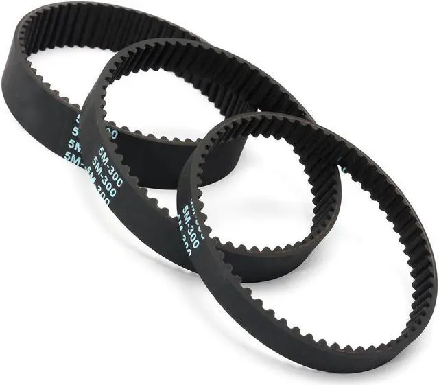 Alt view image 2 of 4 - HTD5M-300 Timing Pulley Belt Rubber Drive Arc Teeth 10/15/20mm Width 1/5'' Pitch For 3D Printer