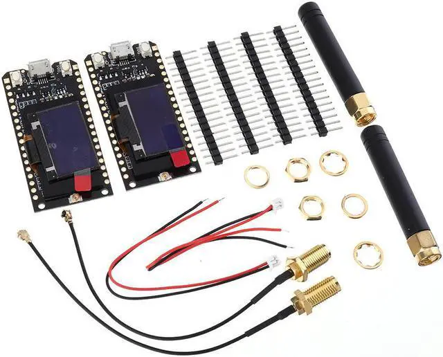 Alt view image 2 of 5 - 2PcsTTGO LORA32 915Mhz ESP32 LoRa OLED 0.96 Inch Blue Display bluetooth WIFI ESP-32 Development Board Module With Antenna