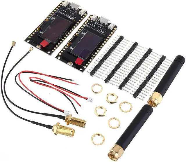 Alt view image 3 of 5 - 2PcsTTGO LORA32 915Mhz ESP32 LoRa OLED 0.96 Inch Blue Display bluetooth WIFI ESP-32 Development Board Module With Antenna