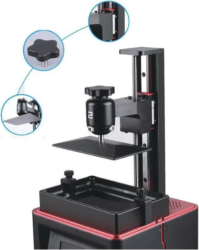 Alt view image 4 of 5 - Mars 2 Pro Mono MSLA 3D Printer UV Photocuring LCD Resin 3D Printer with 6.08inch 2K Monochrome LCD Printing Size 129x80x160mm