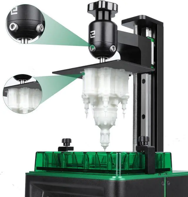 Alt view image 4 of 4 - MARS 2K Monochrome LCD MSLA Resin 3D Printer 6.08 inch LCD Photocuring LCD 3D Printer 4.53inx2.56inx5.9in Printing Size with 3.5'' Smart Touch Color Screen