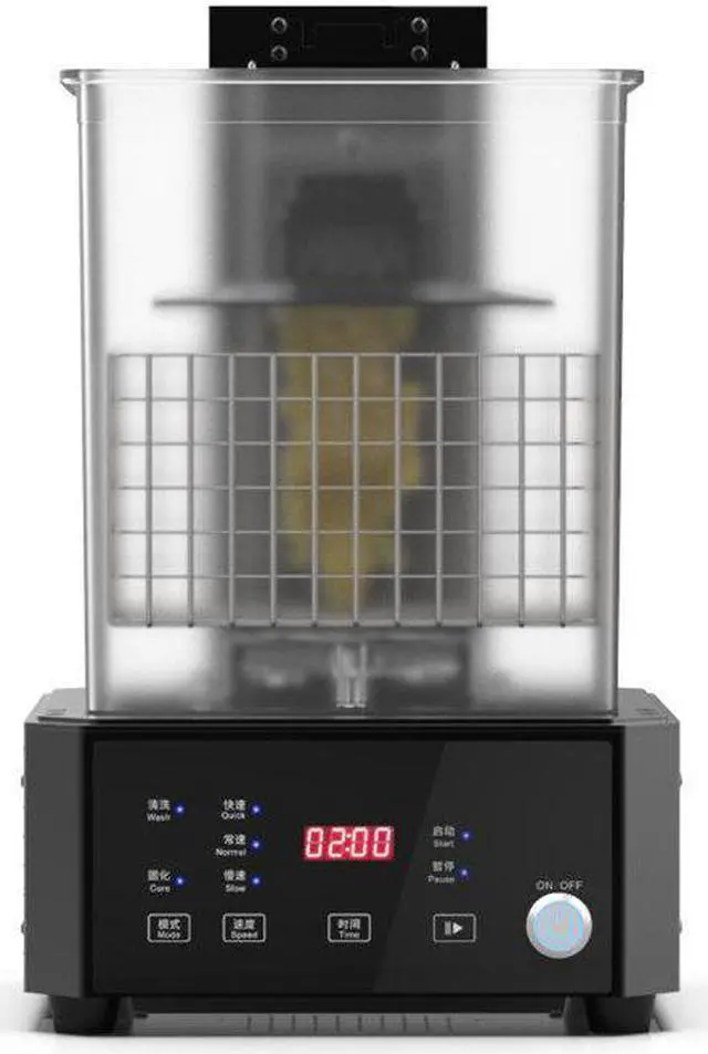 Alt view image 4 of 4 - UW-01 Washing and Curing Machine 2 in 1 UV Curing Rotary Box Bucket for LCD/DLP/SLA Resin 3D Printer Models 170x 120x160mm Washing Size