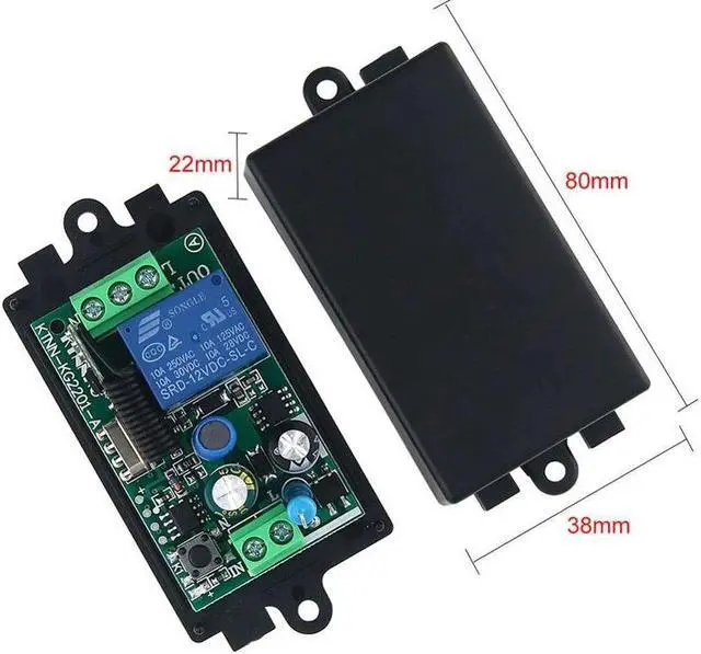 Alt view image 3 of 5 - AC90-250V 10A 433MHz Wireless Remote Control Switch ON/OFF Receiver Transmitter for LED Light Bulb