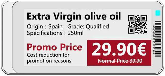 Main image of GT29 2.9 " Epaper Electronic Price Tag Display Card Eink Screen Bluetooth Version with Operating Software