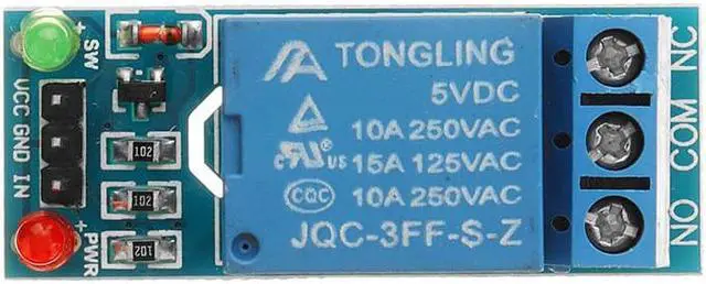 Alt view image 3 of 5 - 5pcs 5V Low Level Trigger One 1 Channel Relay Module Interface Board Shield DC AC 220V PIC AVR DSP ARM MCU