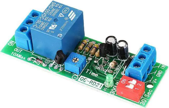 Alt view image 2 of 5 - 5pcs QF-RD21 5V Power-off Delay Disconnect Relay Module Timer Delay Switch Module