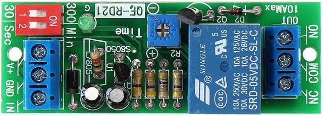 Alt view image 3 of 5 - 5pcs QF-RD21 5V Power-off Delay Disconnect Relay Module Timer Delay Switch Module